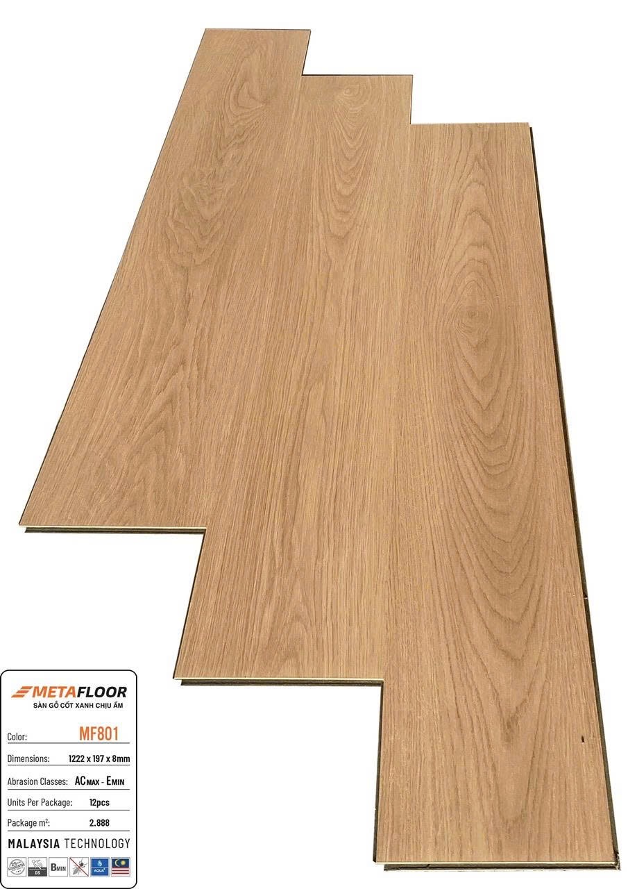 Sàn gỗ cốt xanh Metafloor 8mm mã MF801