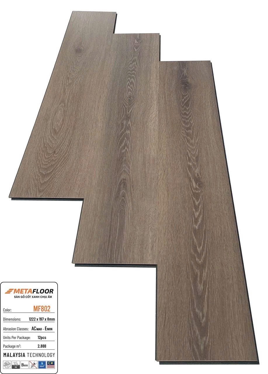 Sàn gỗ cốt xanh Metafloor 8mm mã MF802