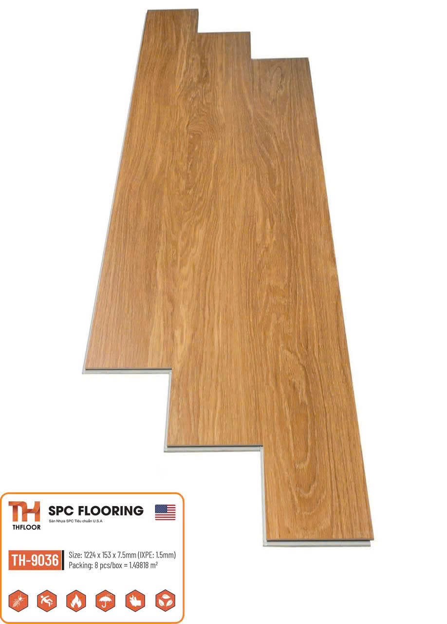 Sàn nhựa THfloor 7.5mm mã TH-9036