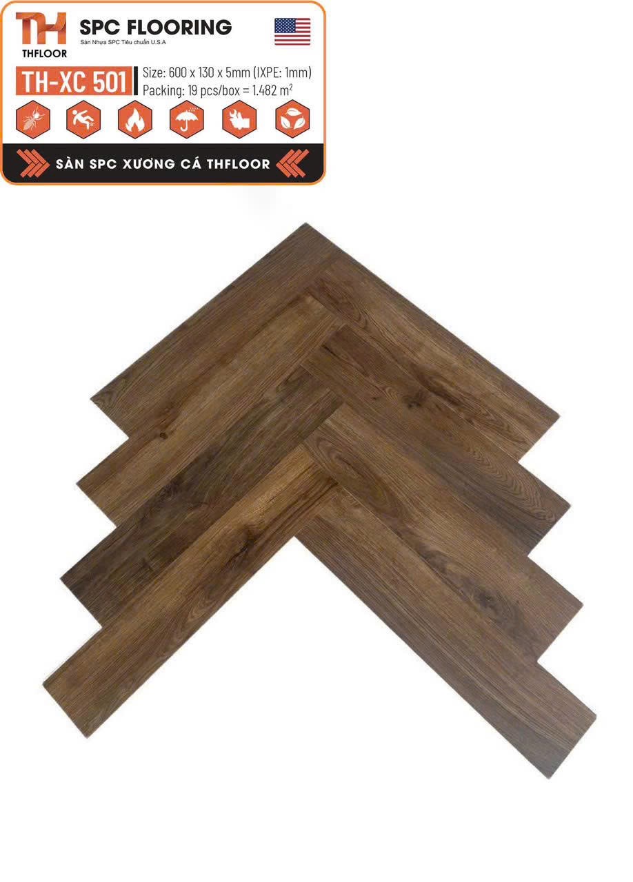 Sàn nhựa xương cá THfloor 5mm mã TH-XC-501