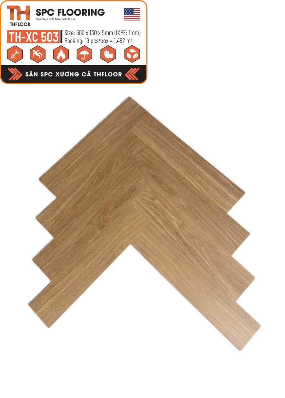 Sàn nhựa xương cá THfloor 5mm mã TH-XC-503