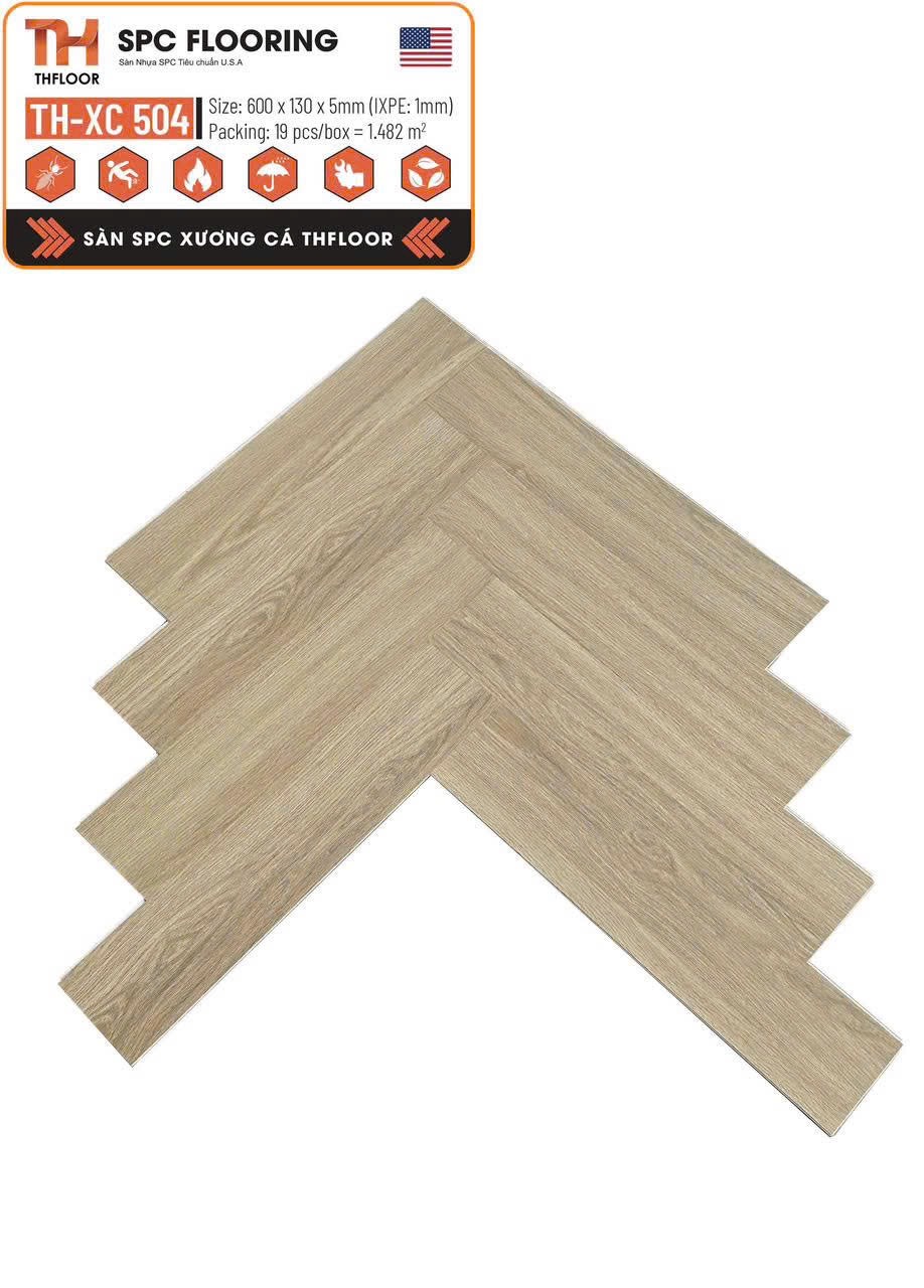 Sàn nhựa xương cá THfloor 5mm mã TH-XC-504