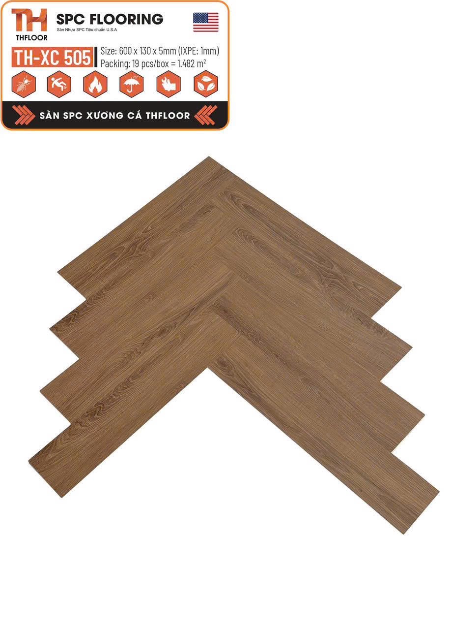 Sàn nhựa xương cá THfloor 5mm mã TH-XC-505