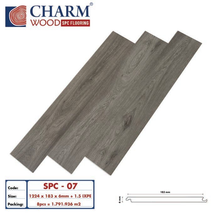 Sàn nhựa Charmwood SPC 6mm + IXPE 1.5mm mã SPC-09