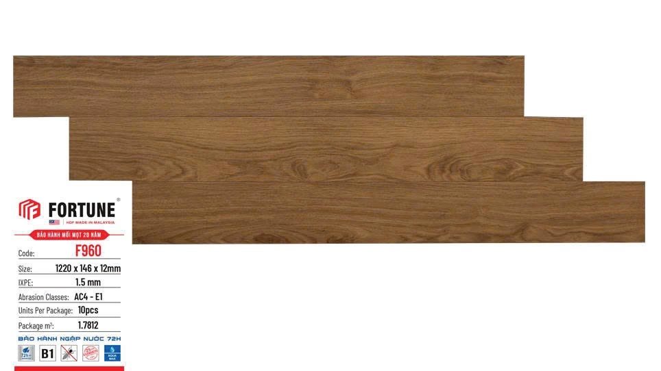 Sàn gỗ Fortune 12mm mã F962