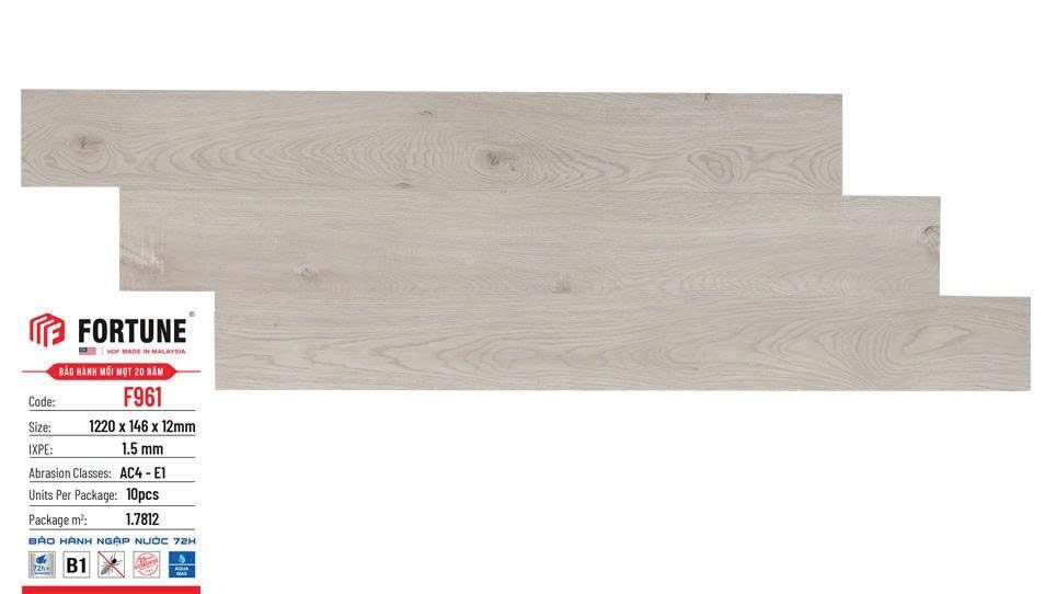 Sàn gỗ Fortune 12mm mã F963