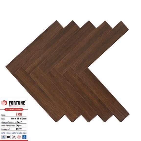 Sàn gỗ Fortune xương cá 12mm mã FX97