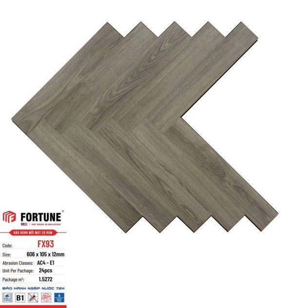 Sàn gỗ Fortune xương cá 12mm mã FX98