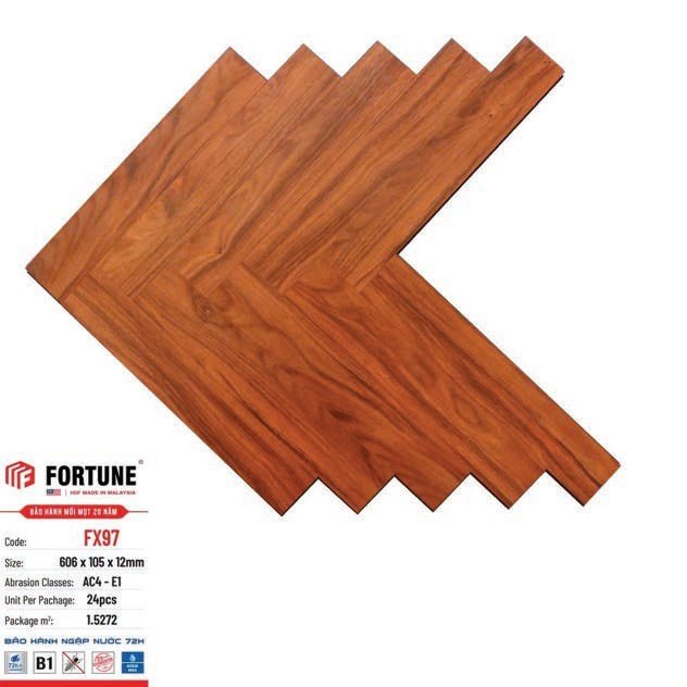 Sàn gỗ Fortune xương cá 12mm mã FX99